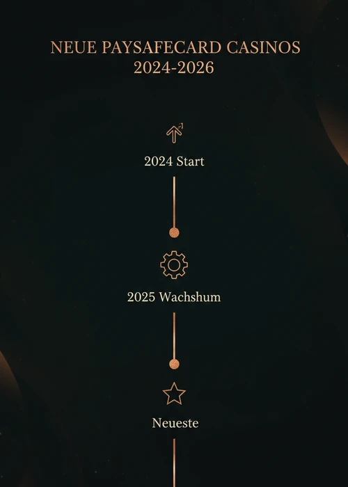 Zeitstrahl neuer Paysafecard Casinos — 2024 Start, 2025 Wachstum und neueste Schweizer Anbieter.